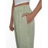 imageTrendy Queen Womens Striped Pants Linen Wide Leg Trousers Casual Slacks Fall Fashion Y2k Outfits 2025Green