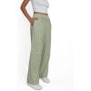 imageTrendy Queen Womens Striped Pants Linen Wide Leg Trousers Casual Slacks Fall Fashion Y2k Outfits 2025Green
