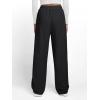 imageTrendy Queen Womens Wide Leg Sweatpants Baggy Y2K High Waisted Joggers Fall Fashion Clothes with Pockets 2025Black