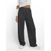 imageTrendy Queen Womens Wide Leg Sweatpants Baggy Y2K High Waisted Joggers Fall Fashion Clothes with Pockets 2025Blackgrey