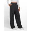 imageTrendy Queen Womens Wide Leg Sweatpants Baggy Y2K High Waisted Joggers Fall Fashion Clothes with Pockets 2025Blackgrey