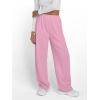 imageTrendy Queen Womens Wide Leg Sweatpants Baggy Y2K High Waisted Joggers Fall Fashion Clothes with Pockets 2025Pink