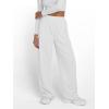 imageTrendy Queen Womens Wide Leg Sweatpants Baggy Y2K High Waisted Joggers Fall Fashion Clothes with Pockets 2025White