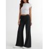imageTrendy Queen Womens Wide Leg Yoga Pants Palazzo Fall Work Flowy Casual Pants Stretchy Bussiness OutfitsBlack