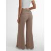 imageTrendy Queen Womens Wide Leg Yoga Pants Palazzo Fall Work Flowy Casual Pants Stretchy Bussiness OutfitsCoffee