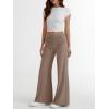 imageTrendy Queen Womens Wide Leg Yoga Pants Palazzo Fall Work Flowy Casual Pants Stretchy Bussiness OutfitsCoffee