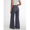 imageTrendy Queen Womens Wide Leg Yoga Pants Palazzo Fall Work Flowy Casual Pants Stretchy Bussiness OutfitsDark Grey