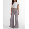 imageTrendy Queen Womens Wide Leg Yoga Pants Palazzo Fall Work Flowy Casual Pants Stretchy Bussiness OutfitsLight Grey