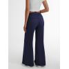 imageTrendy Queen Womens Wide Leg Yoga Pants Palazzo Fall Work Flowy Casual Pants Stretchy Bussiness OutfitsNavy Blue