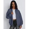 imageTrendy Queen Womens Zip Up Sweatshirts Jackets Oversized Fall Outfits Winter Clothes Hoodies with Pockets Y2k 2024 FashionGreyblue