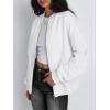 imageTrendy Queen Womens Zip Up Sweatshirts Jackets Oversized Fall Outfits Winter Clothes Hoodies with Pockets Y2k 2024 FashionWhite