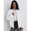 imageTrendy Queen Womens Zip Up Sweatshirts Jackets Oversized Fall Outfits Winter Clothes Hoodies with Pockets Y2k 2024 FashionWhite