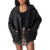 imageTrendy Queen Womens Leather Jackets Oversized Faux Motorcycle Plus Size Moto Biker Coat Fall Outfits Fashion Clothes 2025Black