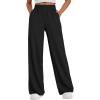 imageTrendy Queen Womens Wide Leg Sweatpants Baggy Y2K High Waisted Joggers Fall Fashion Clothes with Pockets 2025Black