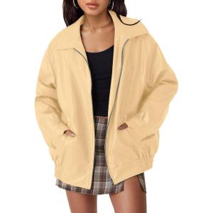 imageTrendy Queen Womens Leather Jackets Oversized Faux Motorcycle Plus Size Moto Biker Coat Fall Outfits Fashion Clothes 2025Khaki