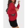 imageTrendy Queen Cropped Cardigan Sweaters for Women Lightweight Crop Cotton Knit Y2k Fall Outfits Fashion Clothes 2025Red