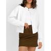 imageTrendy Queen Cropped Cardigan Sweaters for Women Lightweight Crop Cotton Knit Y2k Fall Outfits Fashion Clothes 2025White