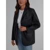 imageTrendy Queen Leather Jacket for Women Oversized Blazer Faux Suede Button Up Winter Coats Fashion Fall Outfits y2k 2025Black