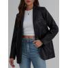 imageTrendy Queen Leather Jacket for Women Oversized Blazer Faux Suede Button Up Winter Coats Fashion Fall Outfits y2k 2025Black