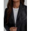 imageTrendy Queen Leather Jacket for Women Oversized Blazer Faux Suede Button Up Winter Coats Fashion Fall Outfits y2k 2025Black