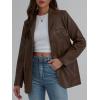 imageTrendy Queen Leather Jacket for Women Oversized Blazer Faux Suede Button Up Winter Coats Fashion Fall Outfits y2k 2025Brown