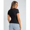 imageTrendy Queen Womens Basic Short Sleeve Slim Fit T Shirts Soft Crewneck Crop Y2k Tee Summer Cute Gym Fashion ClothesBlack