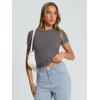 imageTrendy Queen Womens Basic Short Sleeve Slim Fit T Shirts Soft Crewneck Crop Y2k Tee Summer Cute Gym Fashion ClothesDeepgrey