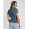 imageTrendy Queen Womens Basic Short Sleeve Slim Fit T Shirts Soft Crewneck Crop Y2k Tee Summer Cute Gym Fashion ClothesHazeblue