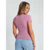imageTrendy Queen Womens Basic Short Sleeve Slim Fit T Shirts Soft Crewneck Crop Y2k Tee Summer Cute Gym Fashion ClothesMauve
