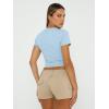 imageTrendy Queen Womens Basic TShirts Scoop Neck Short Sleeve Crop Tops Cute Summer Tops Slim Fit Tees Y2k Clothing 2025Baby Blue