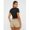imageTrendy Queen Womens Basic TShirts Scoop Neck Short Sleeve Crop Tops Cute Summer Tops Slim Fit Tees Y2k Clothing 2025Black