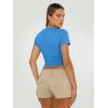 imageTrendy Queen Womens Basic TShirts Scoop Neck Short Sleeve Crop Tops Cute Summer Tops Slim Fit Tees Y2k Clothing 2025Blue