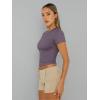 imageTrendy Queen Womens Basic TShirts Scoop Neck Short Sleeve Crop Tops Cute Summer Tops Slim Fit Tees Y2k Clothing 2025Nutmeg