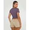 imageTrendy Queen Womens Basic TShirts Scoop Neck Short Sleeve Crop Tops Cute Summer Tops Slim Fit Tees Y2k Clothing 2025Nutmeg