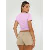 imageTrendy Queen Womens Basic TShirts Scoop Neck Short Sleeve Crop Tops Cute Summer Tops Slim Fit Tees Y2k Clothing 2025Purple
