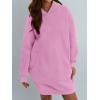 imageTrendy Queen Womens Hoodies Dresses Oversized Sweatshirts Long Sleeve Tops Fleece Pullover Fall Winter Cute ClothesPink