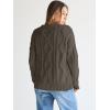 imageTrendy Queen Womens Oversized Cable Knit Crewneck SweatersCedar Brown