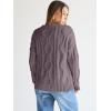 imageTrendy Queen Womens Oversized Cable Knit Crewneck SweatersMauve Taupe