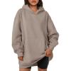 imageTrendy Queen Womens Hoodies Dresses Oversized Sweatshirts Long Sleeve Tops Fleece Pullover Fall Winter Cute ClothesCoffeegrey