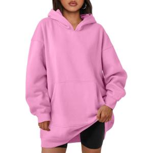 imageTrendy Queen Womens Hoodies Dresses Oversized Sweatshirts Long Sleeve Tops Fleece Pullover Fall Winter Cute ClothesPink