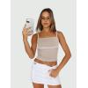 imageTrendy Queen Womens Camisole Tube Tops with Adjustable Spaghetti Strap Cute Summer Going Out Crop Tops 2025Beige