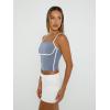 imageTrendy Queen Womens Camisole Tube Tops with Adjustable Spaghetti Strap Cute Summer Going Out Crop Tops 2025Haze Blue