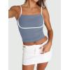 imageTrendy Queen Womens Camisole Tube Tops with Adjustable Spaghetti Strap Cute Summer Going Out Crop Tops 2025Haze Blue