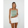 imageTrendy Queen Womens Camisole Tube Tops with Adjustable Spaghetti Strap Cute Summer Going Out Crop Tops 2025Light Green
