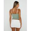 imageTrendy Queen Womens Camisole Tube Tops with Adjustable Spaghetti Strap Cute Summer Going Out Crop Tops 2025Light Green