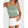 imageTrendy Queen Womens Camisole Tube Tops with Adjustable Spaghetti Strap Cute Summer Going Out Crop Tops 2025Light Green