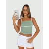 imageTrendy Queen Womens Camisole Tube Tops with Adjustable Spaghetti Strap Cute Summer Going Out Crop Tops 2025Light Green