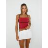 imageTrendy Queen Womens Camisole Tube Tops with Adjustable Spaghetti Strap Cute Summer Going Out Crop Tops 2025Red