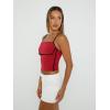 imageTrendy Queen Womens Camisole Tube Tops with Adjustable Spaghetti Strap Cute Summer Going Out Crop Tops 2025Red