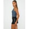 imageTrendy Queen Womens Going Out Tops Summer One Off Shoulder Tank Tube Crop Outfit Cute Shirts Cami Corset Fashion ClothesBlue
